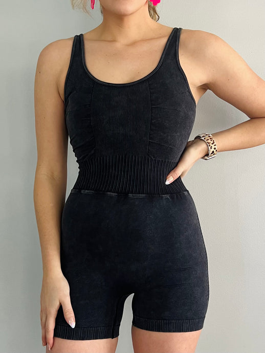 Charcoal Athletic Romper