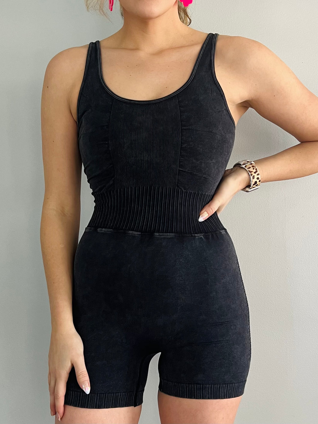 Charcoal Athletic Romper