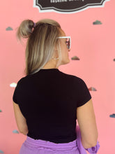 Black Ribbed Essential Top