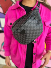 Checkered Crossbody Bag (Black)